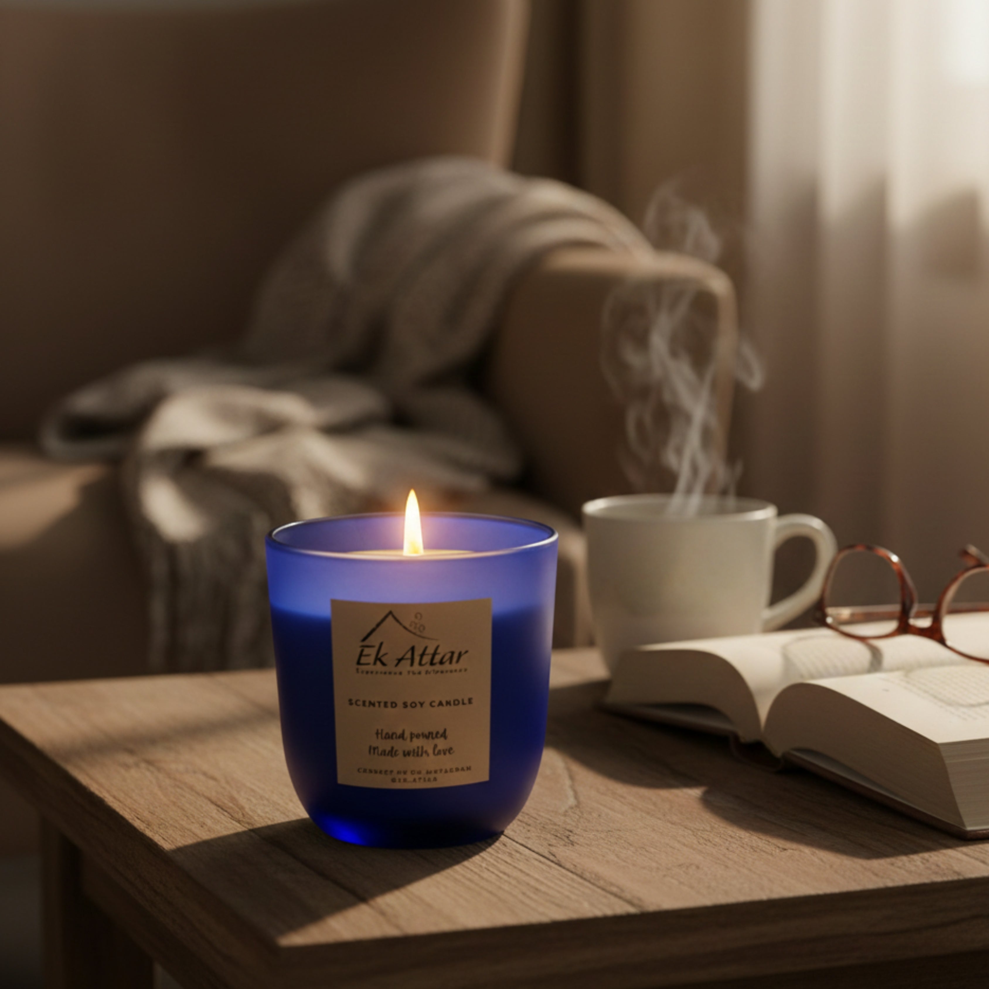 Blue Soy Candle